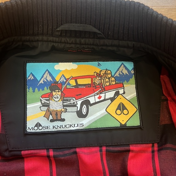 RARE! Authentic Moose Knuckles Leather & Nylon Bomber Jacket - Picture 4 of 6